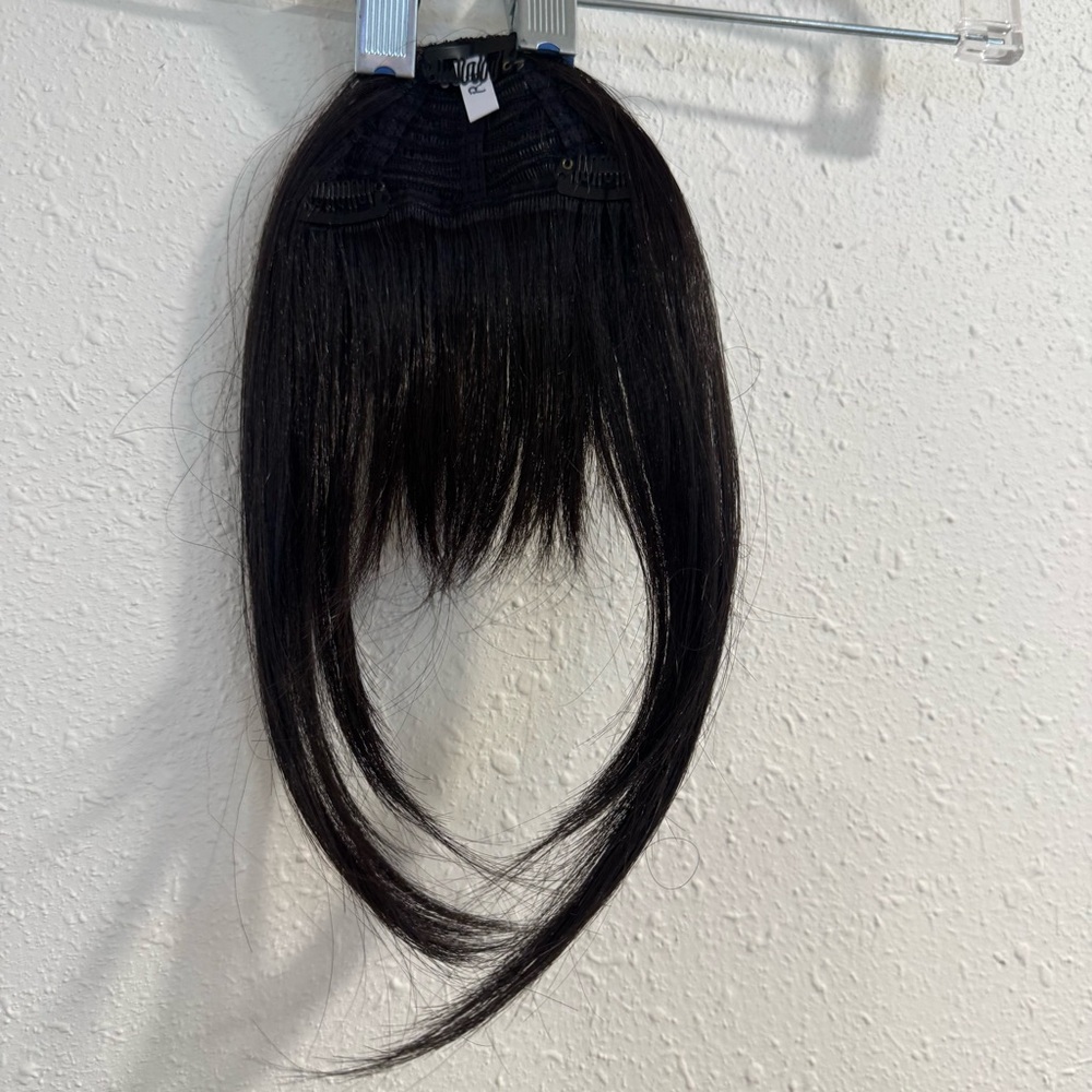 Hairdo Clip-In Bangs Midnight Brown R4 Extensions - Picture 2 of 5